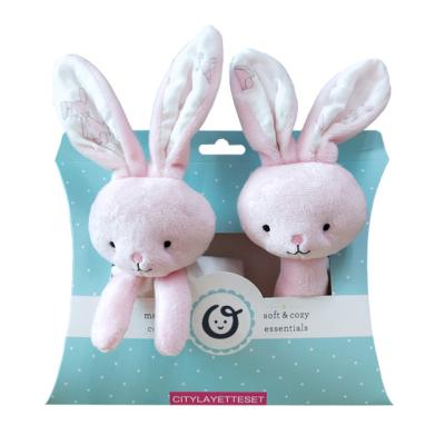 China Lovely Sleep Rabbit Antibacterial Gift Covering Sets Original Cute Newborn Animals Essential Toys Antibacterial Plush and Comforter Sets for Baby for sale