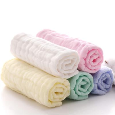 China Anti-pilling Anti-pilling Organic Soft Blanket Gauze Muslin Newborn Washcloths Cotton Face Towel Burp Cloths Baby Drool Bibs for sale