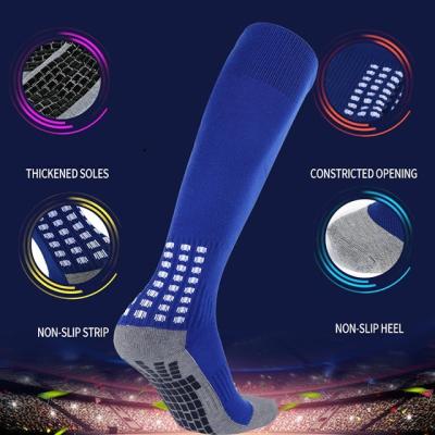 China Wholesales Sustainable Viable Football Athletic Basketball Grips Anti Recycling OEM Logo Sports Mens Socks Custom Football Slip Compression for sale