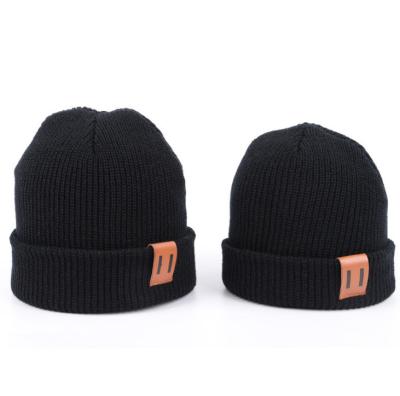 China Custom Winter Fashion Cotton Slouchy Unisex Toddler Hat Custom Men's Women Knitting Bucket Beanie Kids Baby Knitted Hats for sale