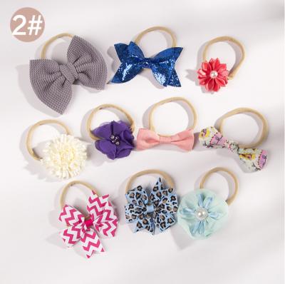 China Stretch Hairband Stretch Headband Wholesale New Design 10-Pieces Soft Toddler Girl Hair Accessories Kids Baby Headband Sets for sale