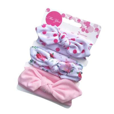 China Cotton Stretchy Warm Headband Ins Sales Baby 3-Piece Headband Baby 3-Piece Headband Sets for sale