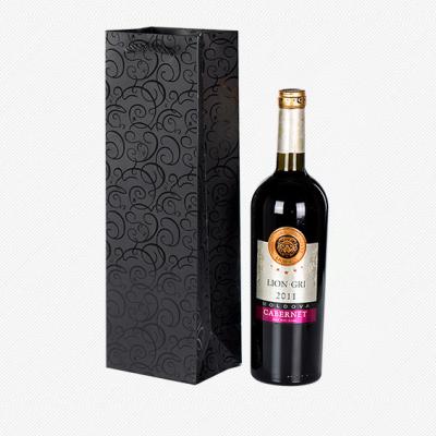 China Factory Recyclable Supplier Custom Logo Wine Carry Shopping Bag Shopping Bag Paper for sale