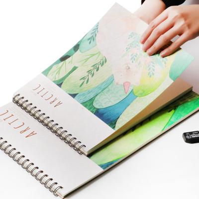 China Wholesale Custom Printed Spiral Binding Water Drawing Book Custom Notebook for sale