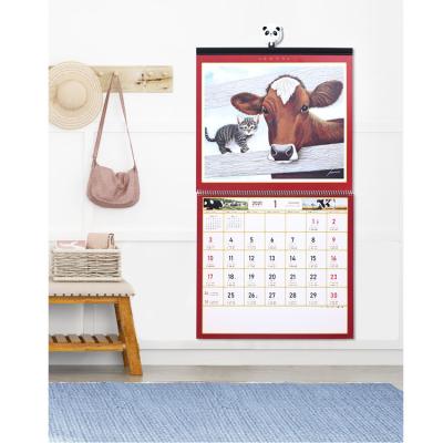 China Reading Custom Design New Year Wall Calendar Printing Monthly Year Reading Time Print Poster for sale