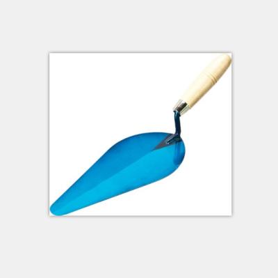 China Carbon Steel Trowel Blue Blade Wooden Handle Brick Laying Trowel That Building Materials Tools for sale