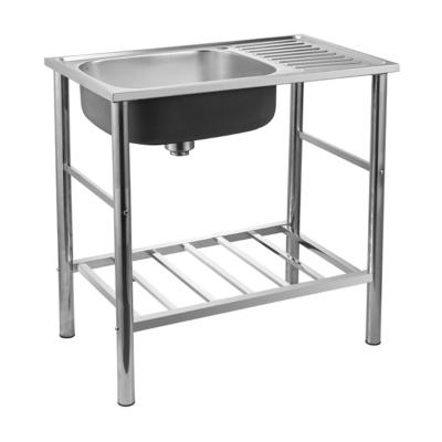 China Without Faucet 201 Commercial Sink Kitchen Campus Use Steel Frame Structure Double Bowl Wash Basin Made By Judong for sale