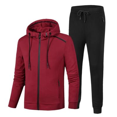 China Latest Mens Breathable Sportswear 2 Piece Sweat Suit Hoodie Coat And Pants for sale