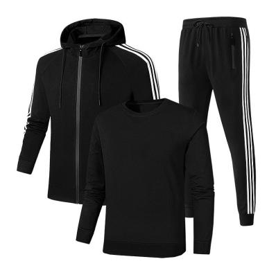 China 3 Piece Mens Autumn Winter Breathable Tracksuits Sport Suit Shirt Jacket Pant for sale