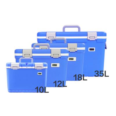 China Portable Cooler Box Cold Storage Box For Medicine Cold Chain Transport 10L 12L 18L 35L for sale