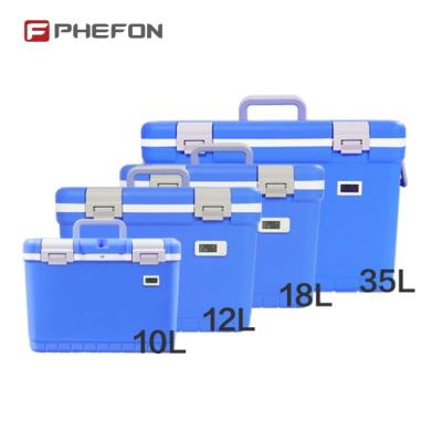 China Phefon 10L Medical Cooler Box Temperature Display Support OEM for sale