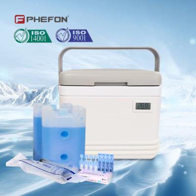 China 2-8°C Temperature Range White Medical Cooler Box with External Dimensions of 260*200*200mm for sale