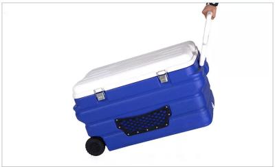 China Phefon 90L With Wheels Outdoor Ice Box Cooler Box With Ice Pack for sale