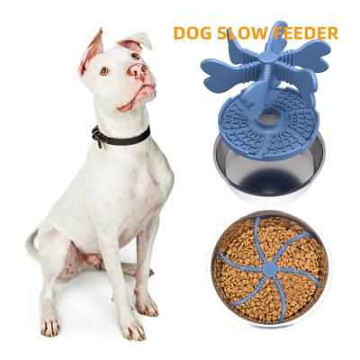 China 2022 Design 2022 Spiral Slow Feeder Creative Slow Insert Strong Suction Cup Pet Slow Food Bowl Dispenser Can Be Cut Food Dog Feeder Bowl for sale