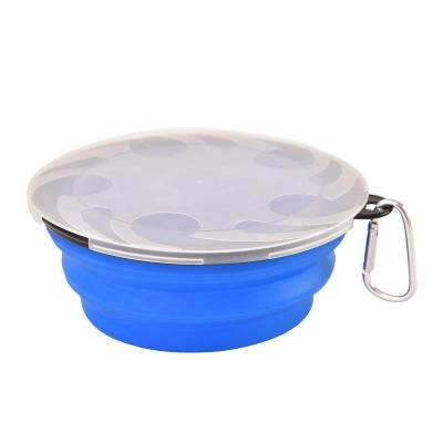 China 1000ml 1400ml 2500ml Dog Food Bowl Dog Food Automatic Collapsible Silicone Large Water Feeder Portable Pet Bowl for sale