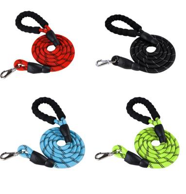 China Wholesale Customized Good Quality Padded Threads Nylon Rope Pet Lead Dog Leashes for sale