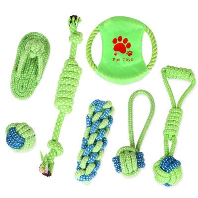 China Sustainable Balls Cotton Bite Teeth Dog Chew Training Dental Plush Toys White Large Medium Pet Rope Paw Tough Luxury Dog Chew Toy for sale