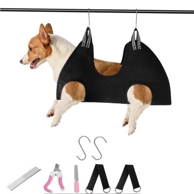 China Durable Dog Hammock Helper Pet Grooming Hammock Nail Pet Dog Viable Hammock Trimming Viable For Grooming With Tools for sale