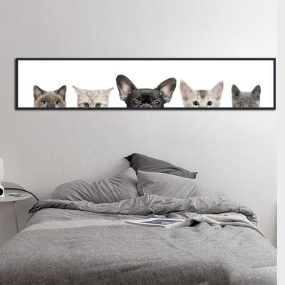 China 2022 Wholesale Cute Animal Art Home Printed Canvas Oil Painting Modern Factory Bedroom Wall Decor for sale