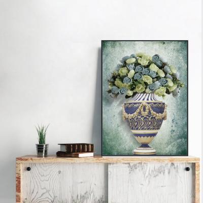 China Home Wall Art Canvas Painting Modern Canvas Print Flower Pot Plant Vase Decoration for sale