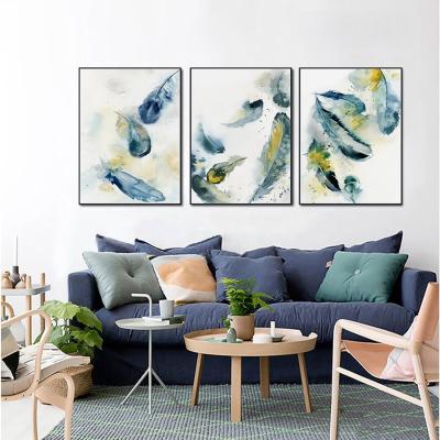 China Canvas Wall Art Home Decorative Canvas Painting of Impressionist Feather Wall Decor for Living Room for sale