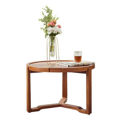 China Modern Simple Modern Home Patio Furniture Expandable Sale Style Wooden Side Tables Teak Wood Small Coffee Table for sale