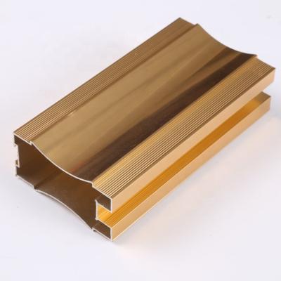 China door & Window OEM Anodized Gold Aluminum Profiles For Closet Door for sale