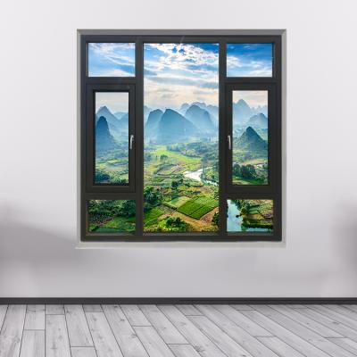 China Folding Aluminum Casement Window Customized Screen Sliding Window Modern Design Casement Windows for sale