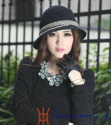 China 100% Handmade Wool Fedora Hats for sale