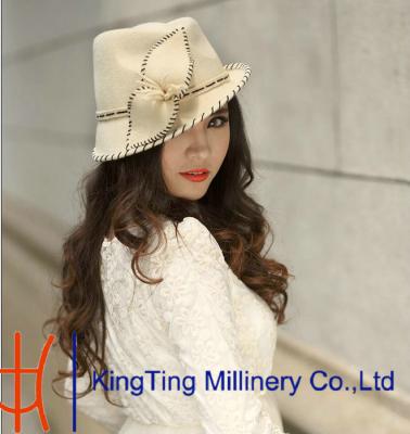 China Fashion 100% Wool Felt Hats For Women ZM - 0003 for sale