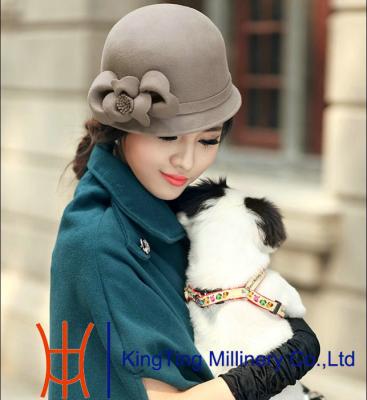 China Fashion Dress Winter  Fur Wool Felt Hats For Beauty Large Gathering for sale