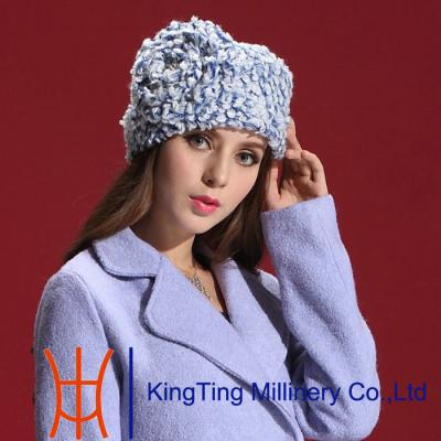 Cina Cappelli di pelliccia russi del briciolo blu, cappello di pelliccia sovietico per il giorno normale/chiesa in vendita