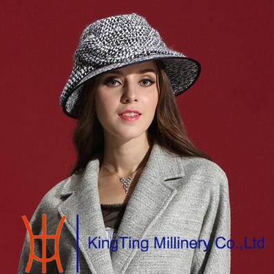 China Gray 100% Polyester dressy Women Church Hats for wedding / special occasion for sale