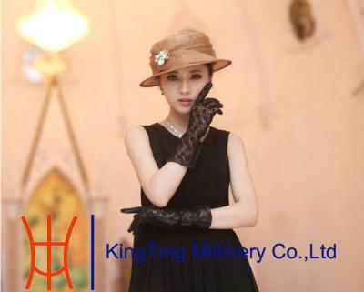 China 3 Layers 100% Natural Ladies Sinamay Hats For Special Occasion for sale