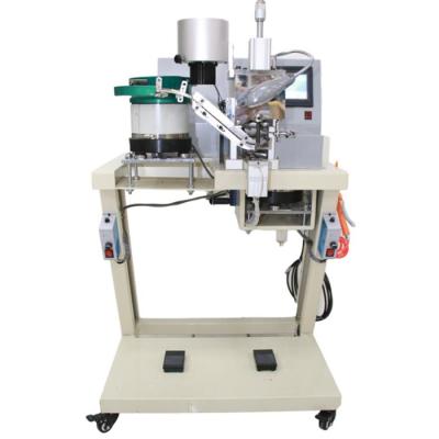 China Sewing Jeans Button High Efficiency Cowboy Button Fastening Machine Flip Head Jeans Single Head Buckle Covering Machine for sale