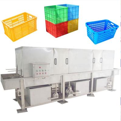 China Professional basket washing machine automatic washing machine for plastic basket tray /tunnel basket washing machine for sale