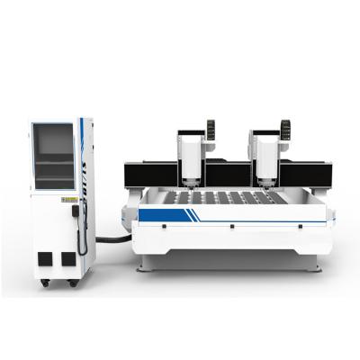 China Laser Engraving 1825 Heavy Type Double Head Small Granite Router 3D Marble CNC Stone Cutting Laser Engraving Machine Price for sale