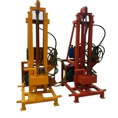 China Hydraulic Wells Wheeled Type Portable Bore Well Water Well Drilling Rig Drilling Rig For Sale for sale