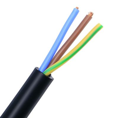 China 300/500v Copper Double Insulated Stranded Conductor PVC 3core 4mm RVV Electrical Flexible Cable for sale