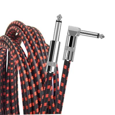 China US Braid Jack Cabos de guitarra elétricos de tweed 6.35mm com tecnologia silenciosa à venda