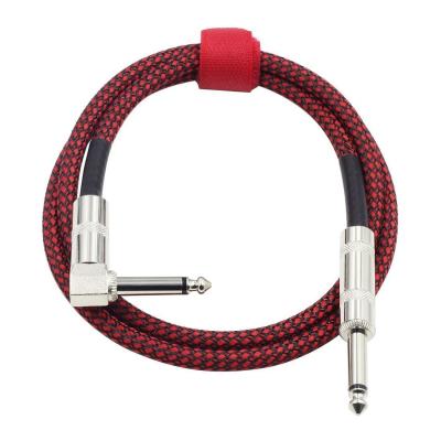 China Cabo de áudio de instrumento elétrico de 10FT 3m Jack para Jack Conector personalizado 6.35mm Opção à venda