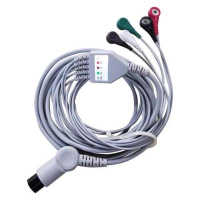 China TPU Insulation Material 3/5 Lead ECG Cable for Rainbow Patient Monitor for sale