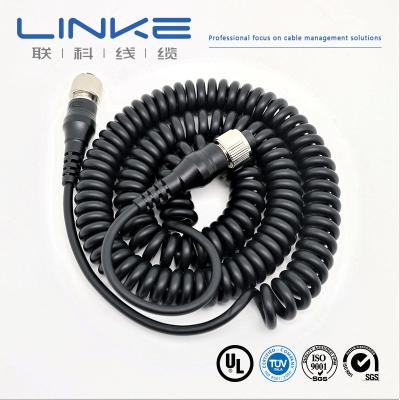 China Round Parallel Flat Coiled Medical Cable Customized For High Voltage Wiring Harness for sale