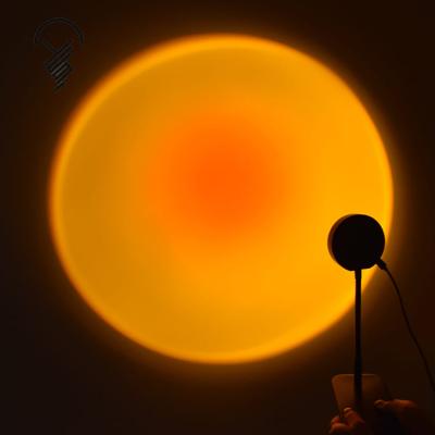 China 2021 Minimalist USB Button Rainbow Sunset Lamp Projector Atmosphere Led Store Sunset Rainbow Projector Night Home Lights Night Light Coffe for sale