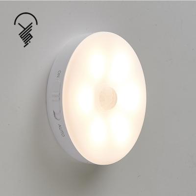 China Modern Portable USB Rechargeable Human Body Induction Motion Sensor LED Night Light for sale