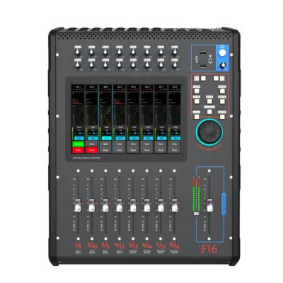 China Built-in Digital Audio Mixer 6 Effect Modules and 2 Professional Audio Reverb Mixer F-16 for sale