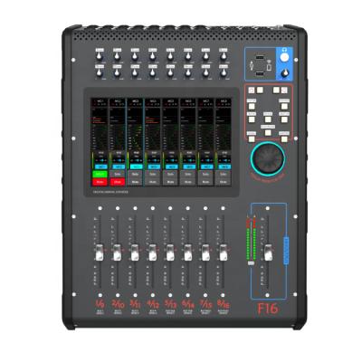 China F-16 16 Channel Professional Digital Console Karaoke Mixer DJ Sound System Sound Mixing Audio for sale