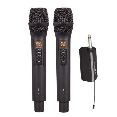 China JS-12 UHF Diversity 2 Channel True Microphones Wireless Handheld Microphone for sale