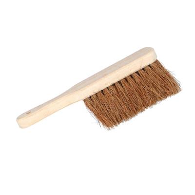 China ESD Sustainable Household Soft Hand Natural Coconut Fiber Bristle Dust Cleaning Brush with Long Wooden Handle for sale