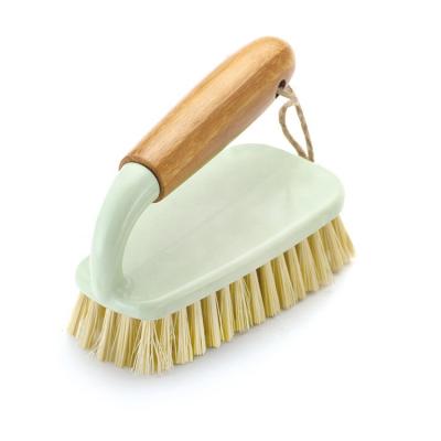 China ESD Sustainable Household Wooden Bamboo Scrubbing Cleaning Brush For Floor And Fabric for sale